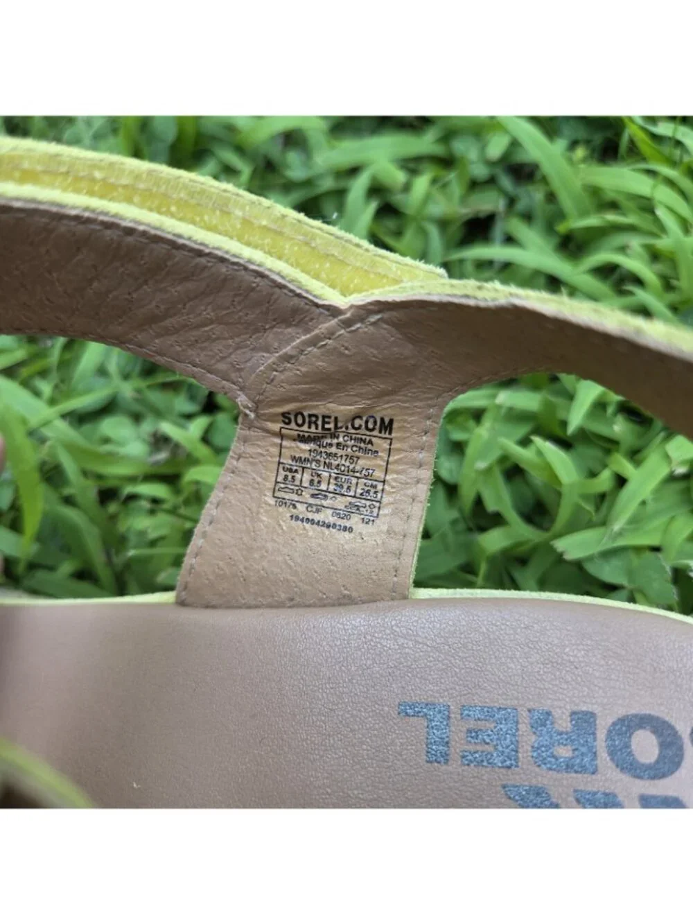 SOREL Cameron Multi Strap Platform Wedge Sandal Sunnyside Yellow Suede Wmn's 8.5